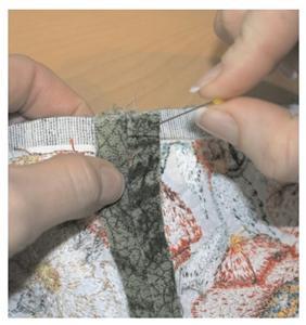 Use a pin to line up the seams perfectly.