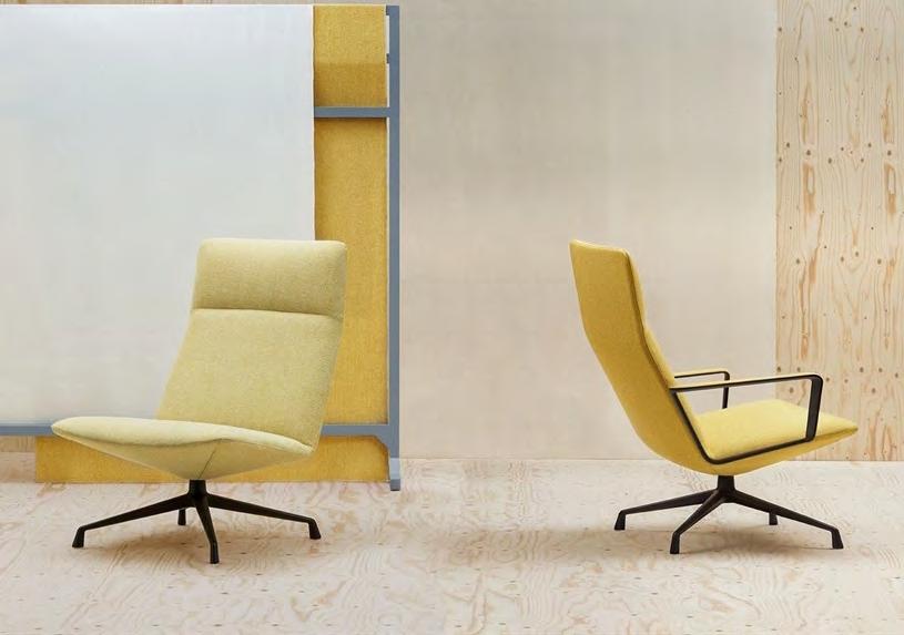 Capri Andreu World Lounge chair with upholstered shell.