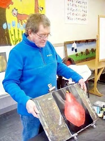 January Demo: Artist Bill Baily Bill Baily gave a lively three step demonstration on watercolor fruit. He started with his personal art journey and took ample time to answer all questions.
