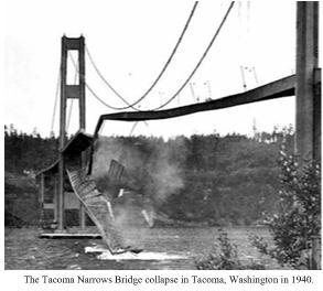 Matching Natural Frequencies A good example of this phenomenon is the collapse of the Tacoma Narrows Bridge in the state of Washington. Soon after it opened, the bridge began to sway.
