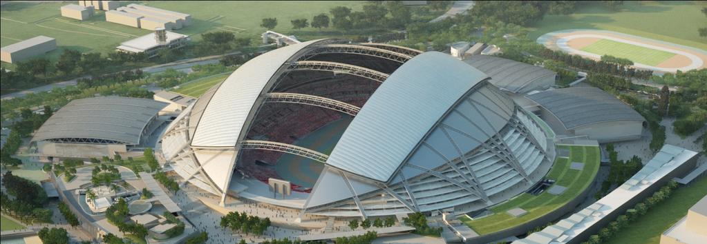 The project: The Singapore Sports Hub 55,000 seat stadium for athletics, football, rugby, and cricket