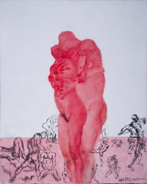 In Zeng Fanzhi s monumental masterpiece I/We, we see a soul-searching dual-portrait that questions individual identity in the context of contemporary China, while in Red Hugging