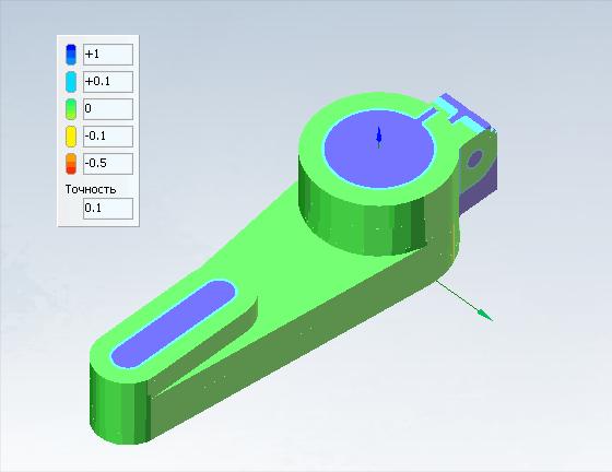 Improved visualization speed of the machining result with part comparison The frame rate of the machining result with part