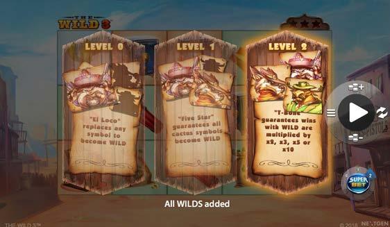 Lock n Load feature: Offers a second chance to trigger Free Games. Character-rich storyline: Immersive visuals and iconic soundtrack of the Wild West.