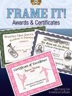 A generous selection of 150 frames, background images, and ornaments makes it easy to design unique awards and certificates.