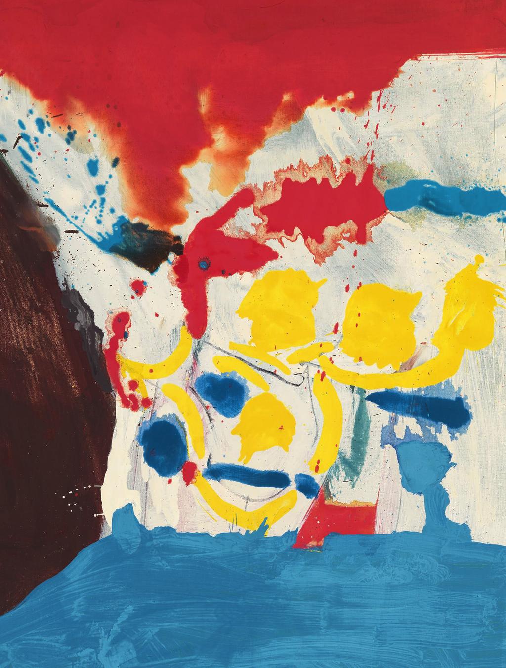 Previous spread: First Creatures, 1959, oil, enamel, charcoal, and pencil on sized, primed linen, 64 3 4 111 inches (164.5 281.