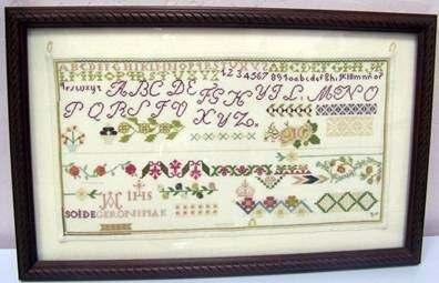 Linda participated in our "Design Your Own French Alphabet Sampler " classes, and this was her