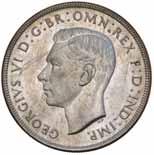 698 Edward VII, 1906 Sydney. Good very fine. $130 AUSTRALIAN COMMONWEALTH COINS 699 Edward VII, 1907 and 1909 Melbourne. Fine; very fine. (2) CROWNS 700 George V, 1911 Perth. Nearly extremely fine.