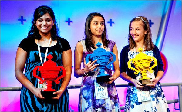 Girls ace Google s Science Fair First Science Fair, 2011 91 countries, 10,000 students 60 semi finalists, 15 finalists Three American girls won top prizes Ages 17 18, 15 16 and 13 14 Nobel Laureates,