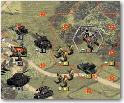 Move the infantry adjacent to the enemy