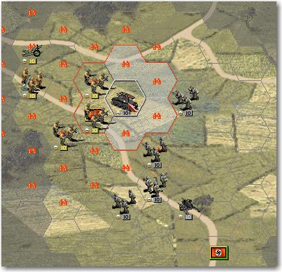 Ambush is a thing to avoid: your unit will be attacked first by the enemy (normal combat is simultaneous, with some exceptions), and the enemy will have some advantages against you, inflicting high