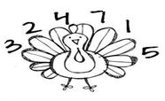Q1: Use the digits around each turkey to answer the questions: a) What is the smallest 6-digit number you can make? What is the largest 6-digit number you can make?