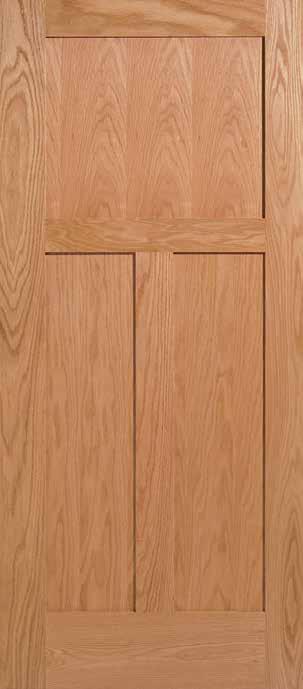 OAK DOORS FLAT PANEL 1/2" Flat-Panel Profile 1033 RAISED PANEL OAK is a hardwood known for its dramatically-pronounced grain pattern, which varies from a tight, vertical grain to a beautifully-arched