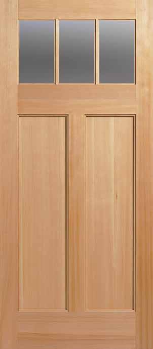 HEMLOCK PREMIUM CRAFTSMAN AND PANEL DOORS CRAFTSMAN INSULATED GLASS DOORS 6201 SIDELITE 6203 6206 CRAFTSMAN SHELF 5/8" Flat-Panel Profile GLASS OPTIONS (ALL GLASS INSULATED) 6101SL Clear Privacy