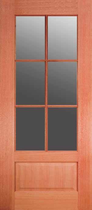 MERANTI MAHOGANY PREMIUM SASH DOORS DOORS AND SIDELITES 1 1/8" Single-Hip Raised-Panel Profile 5104 5102SL 8'0" DOORS