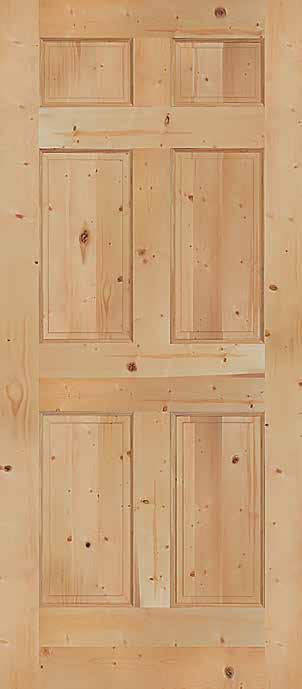 SUSTAINABLE KNOTTY PINE DOORS RAISED PANEL RAISED-PANEL BIFOLD 0066 0066 9/16" Single-Hip Raised-Panel Profile RAISED-PANEL V-GROOVE 9/16" V-Groove Panel Profile SUSTAINABLE KNOTTY PINE is harvested