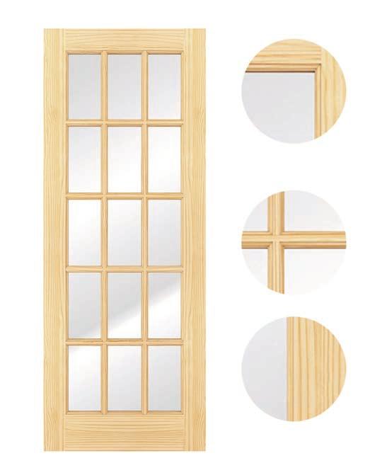 French Doors SEE LIST PRICES ON PAGES 22-23 CLEAR GLASS FRENCH DOORS 1 Lite Pre-masked film for easy clean up after finishing Top & bottom of door is factory-sealed for reliable performance True