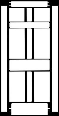 Intermediate Rail/Stile Mullion (Glass Doors) Panel Thickness Door Width Door Height Door Interior Exterior 1 3/8", 1 3/4" 1 3/4" 4 3/8" 5 1/2" 4 3/8" 4 3/8" 7 5/8" 7 5/8" 9 1/8" 8