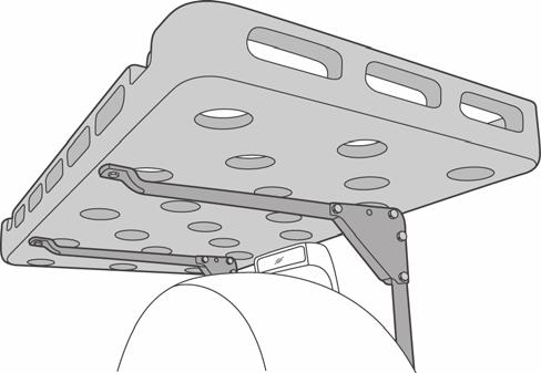 If you are installing this product on a vehicle with a Hard Top, you will need to install it in the rearmost position to allow clearance for the lift glass. DO NOT load the tray with more than 50 lbs.