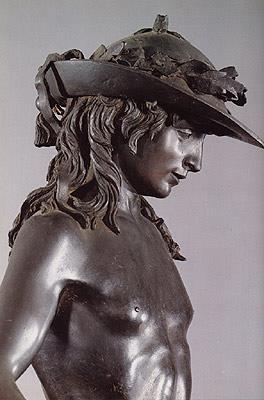 Donatello s David, bronze, 1440 s Donatello About 5 ft tall First free-standing nude