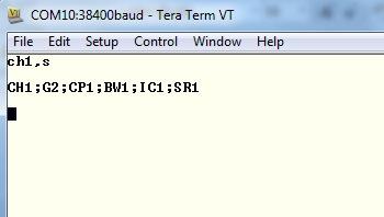 Section 4 - USB-Com Option Figure 4.17 - Tera Terminal VT Screen Here is an example of a query ( s command) of channel 1, along with the reply. 4.3 MODEL 7008 PROGRAMMING COMMANDS The following information describes the command syntax needed to program the 7008.