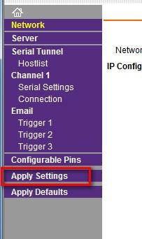 Section 5 - LAN-Com Option Figure 5.8 - IP Configuration Screen Close the browser when done. 5.1.