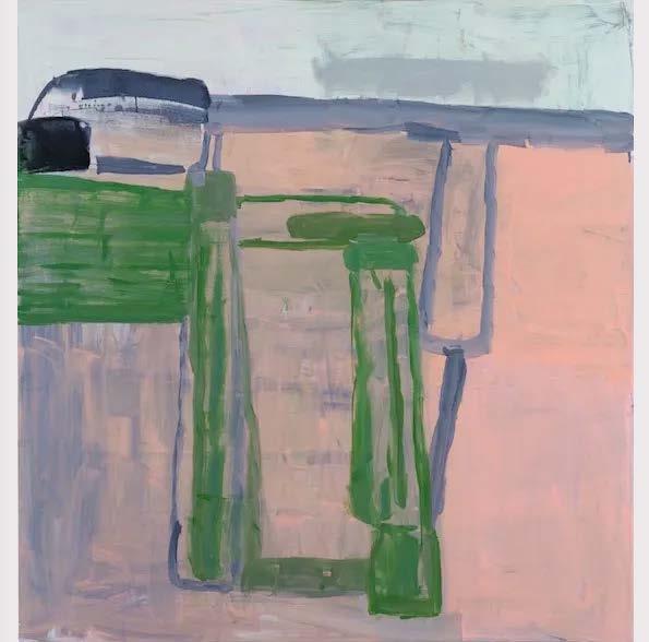 Pink ground, face down (2017), Amy Sillman.