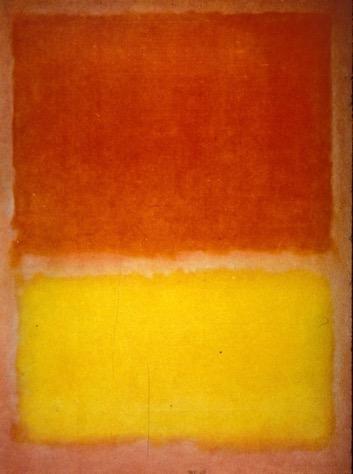 Mark Rothko, Orange and Yellow, 1956 Pollock s canvases became surfaces, which simply recorded his passage.