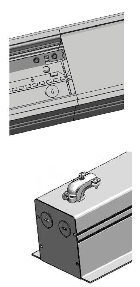 Slide fixture together using sliders that extend from fixtures to insure proper alignment. Sliders Lens 3.