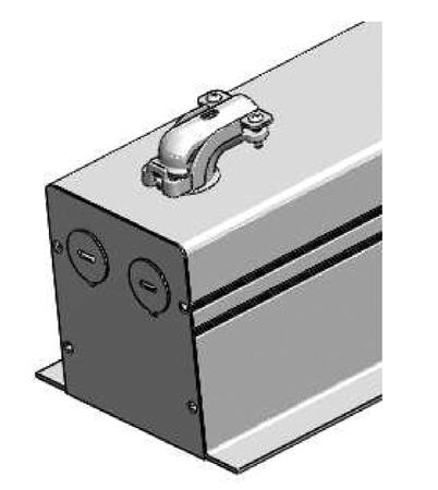Insert fixture thru rough-in opening and fasten fixture (hardware supplied by others) to building studs.