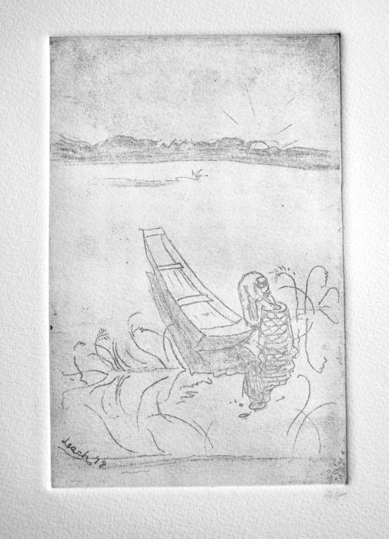 46 The Lagoon (The Lagoon of Teganuma, Abiko) 1918 Etching (pencil sketch for this work is in