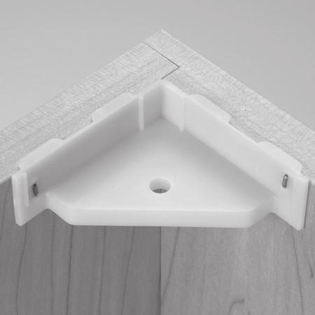 21 / 32 ] TXT175* Natural [¾] [ 9 / 32] [½] [ 21 / 32 ] Corner Braces Center Base with Horizontal Tabs Stabilize and
