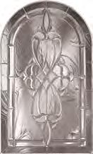 ST. JANE ZINC PATINA BRASS 8/0 Door Glass 22"