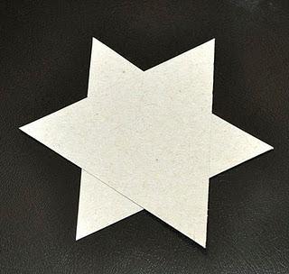 paper Ornament hook or ribbon 1) Cut two triangles out of