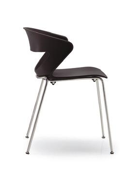 109 Kreature Arka Design Gordon Intl 4 leg frame is available in a chrome (C) or painted (P) finish.