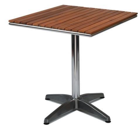 free wood effect All 70cm x 70cm The round tables below are made from a strong aluminium base with a range of material tops