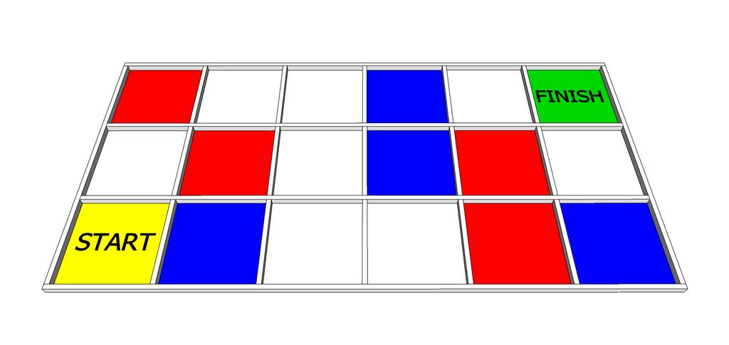 3 Game Table in 3D * Red and blue