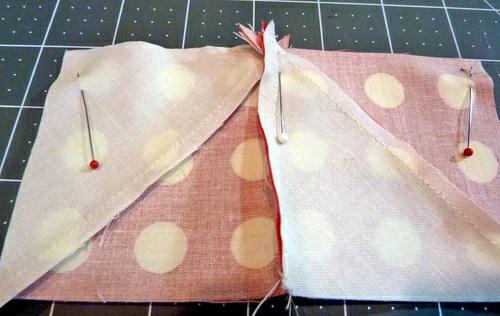 seams. 11. Stitch together, using a ¼" seam allowance to create a finished square.