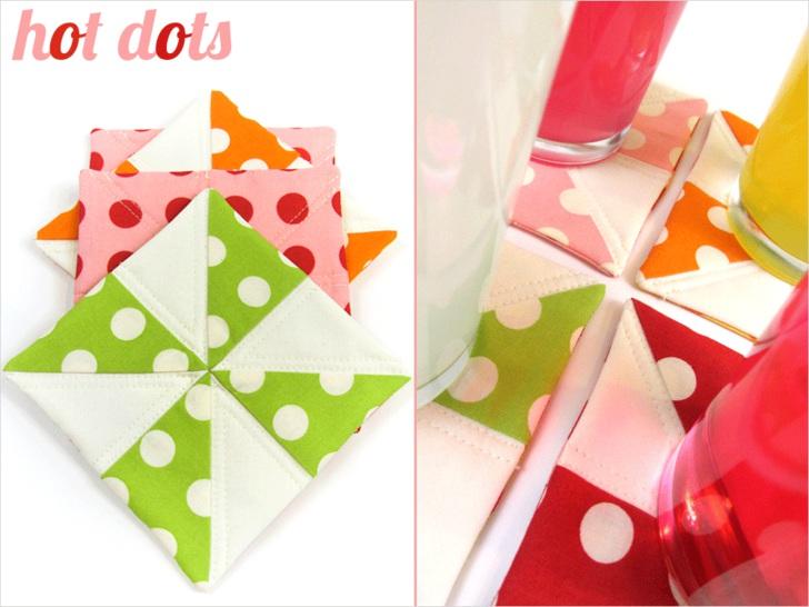 These coasters are fast and easy, but when working with triangles, you do need a little patience and precision.