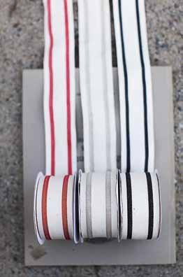 DA2113A 1/2"W Cotton Ribbon w/ Stripes, 2