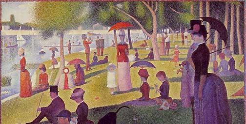 The colors in either additive or subtractive color are not mixed but rather presented individually.the eye does the mixing in a technique similar to that used by French artist George Seurat.