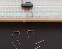 IT LOOKS A LOT NEATER THIS WAY, AND PIECES ARE LESS LIKELY TO BREAK OFF THE BREADBOARD.