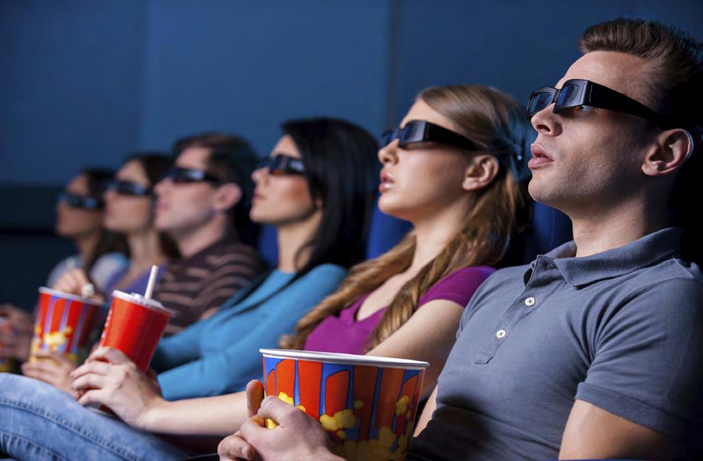 The screen is the same, and the glasses are the same. 4D films are different because they don t only use 3D technology. People in the audience also feel physical things during the films.