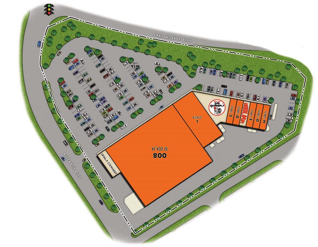 PROPERTY SITE PLAN Current Square Footage & Availability 800 41,435 SF AVAILABLE A/B 3,150 SF Groucho s C 1,200 SF AVAILABLE D 1,200 SF AVAILABLE E 1,200 SF Papa John s