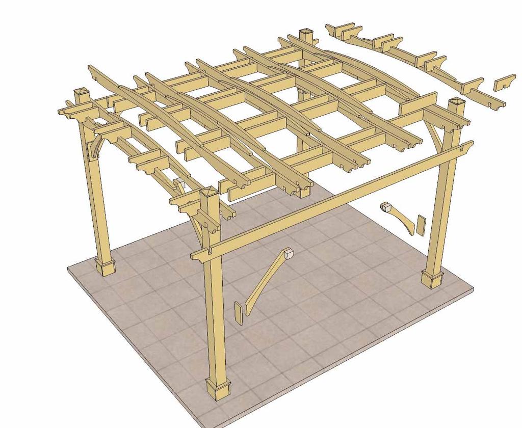10X12 ARCHED BREEZE PERGOLA 4 LADDER SECTIONS E D F C B I H 120 OUTSIDE POST TO POST A G 144 OUTSIDE POST TO POST J L K Thank you for purchasing one of our Breeze Pergolas.