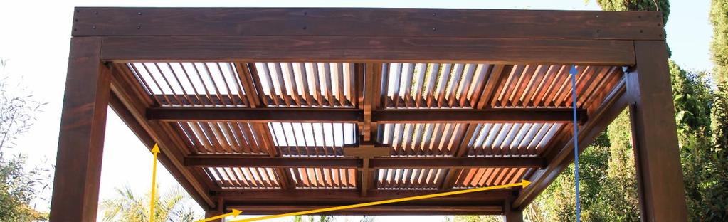 The Modern Louvered Pergola offers you many customization options. One popular option is the Curtain Rods.