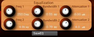 EQ Controls You can select from preset EQ settings or create your own User setting. The EditEQ button will display the controls shown below, where you can tweak to your heart's content.