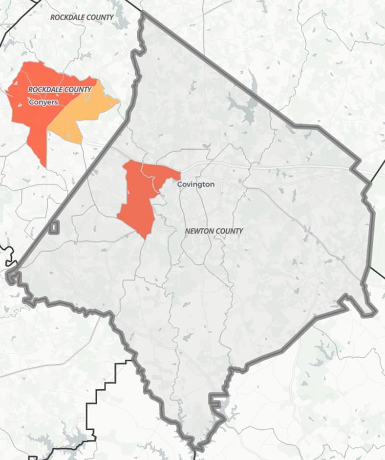 Newton County 103,683 people live in 35,823 households 77.