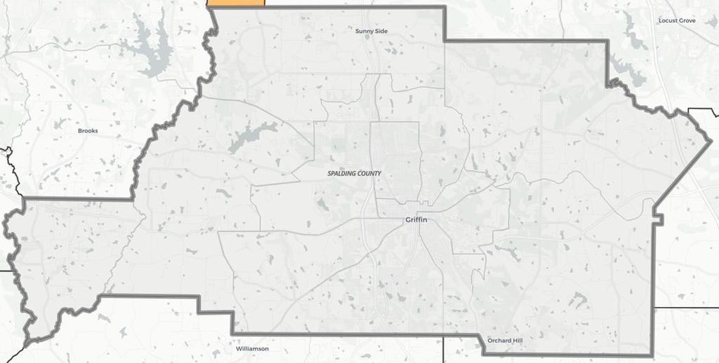 Spalding County 62,987 people live in 23,475 households 78.