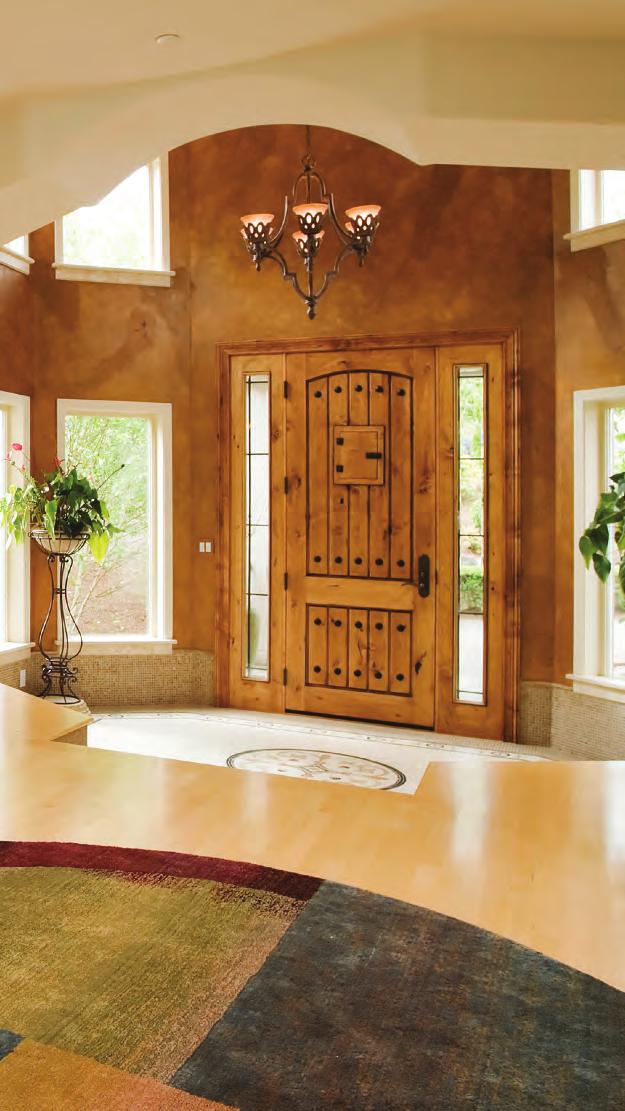 EXTERIOR DOORS - KNOTTY ALDER Knotty Alder has the strength of maple and